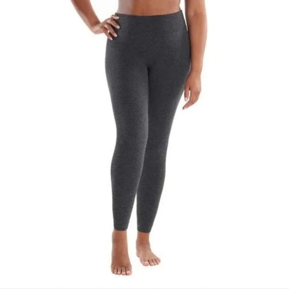 New! Lemon Fleece Lined Leggings 2 Pack Women's Size Large Grey Black Seamless - Picture 4 of 11